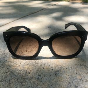 Celine Audrey Sunglasses in black